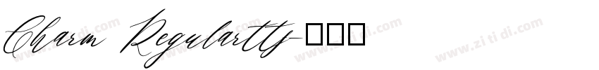 Charm Regularttf字体转换